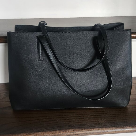 NWT KATE SPADE-MAIDEN WAY-Tote Bag-100% Leather-Saffiano-Black $398 Retail - Picture 6 of 16